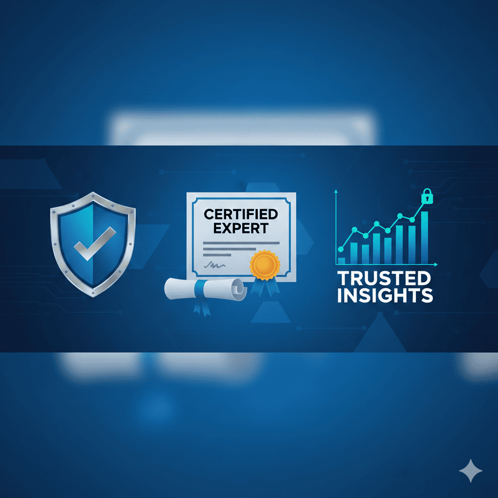 블로그의 전문성, 경험, 권위, 신뢰성을 상징하는 EEAT 관련 그래픽