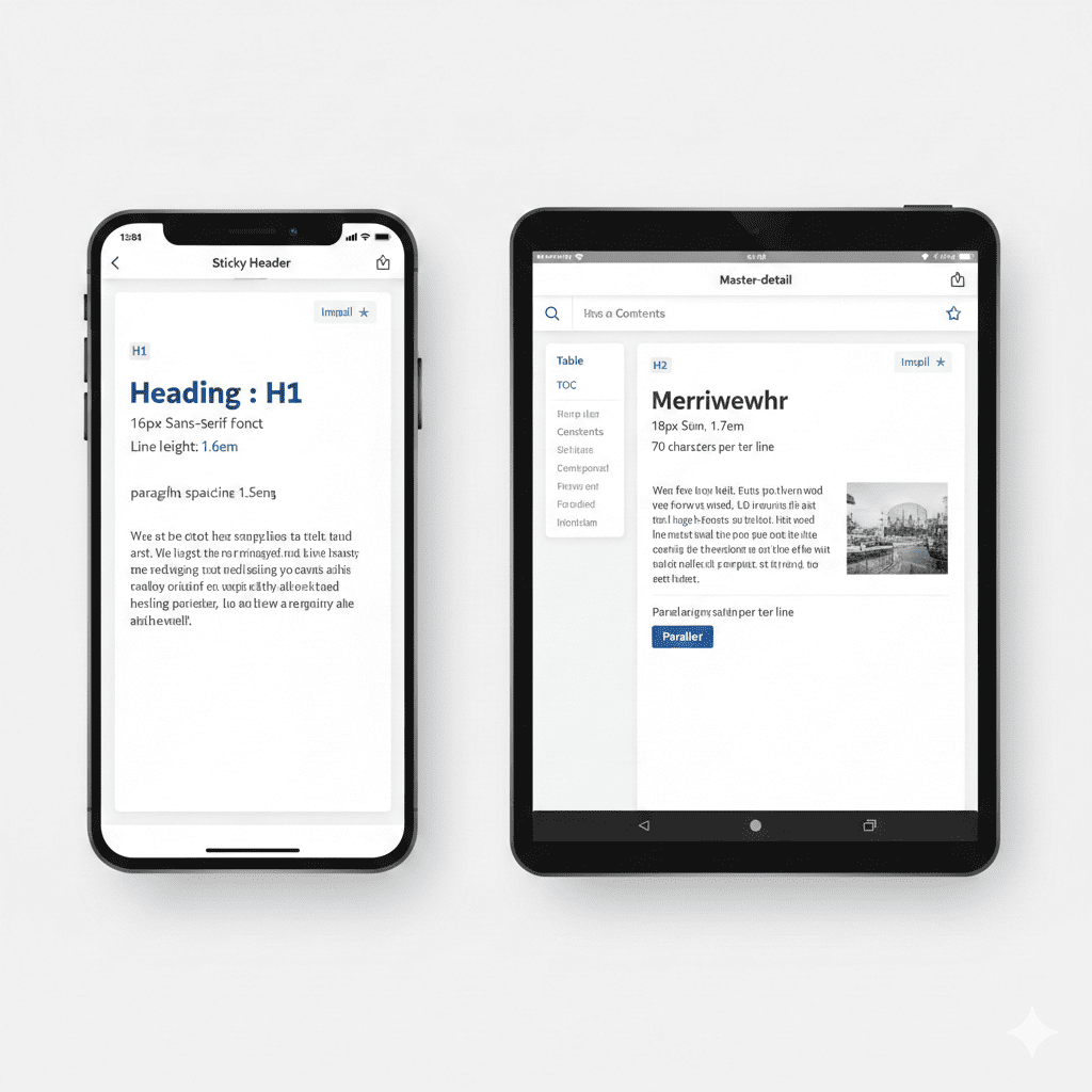 모바일 환경에 최적화된 가독성 좋은 블로그 포스팅 화면