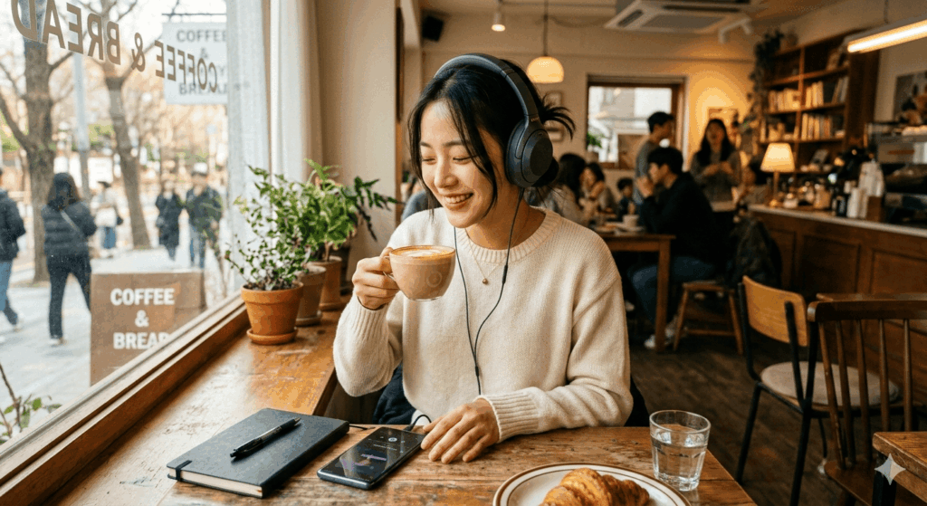 Y2Mate를 활용해 합법적인 범위 내에서 음악을 즐기는 모습