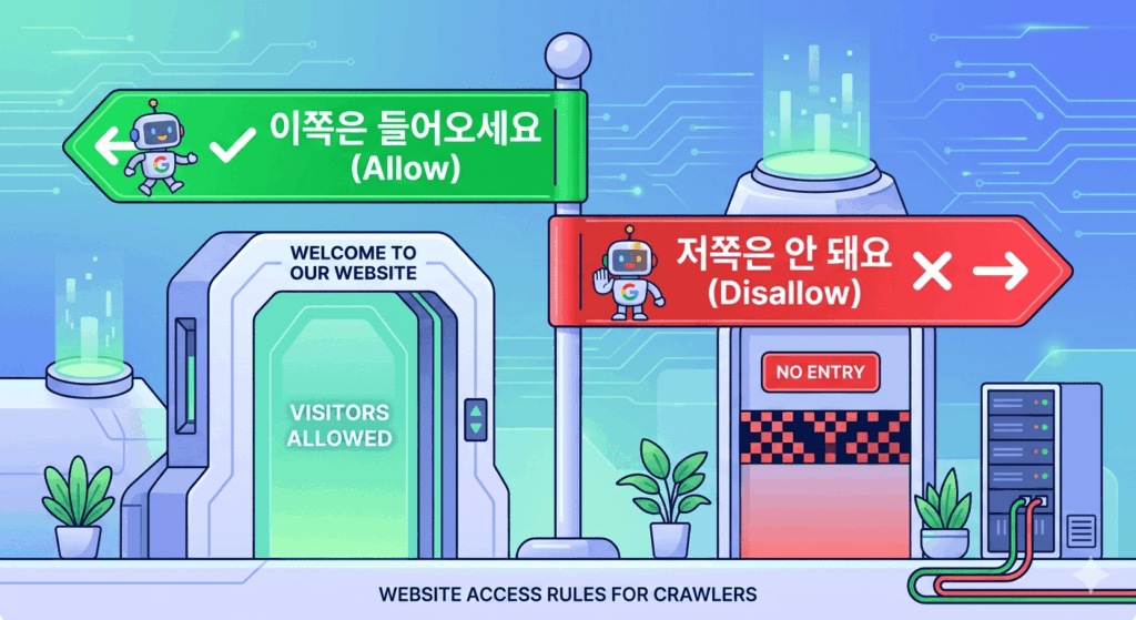 robots.txt 파일의 역할과 검색 로봇 제어 규칙 설명
