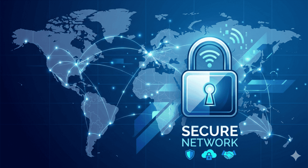 온라인 보안 및 익명성 강화를 위한 VPN 사용 권장 이미지